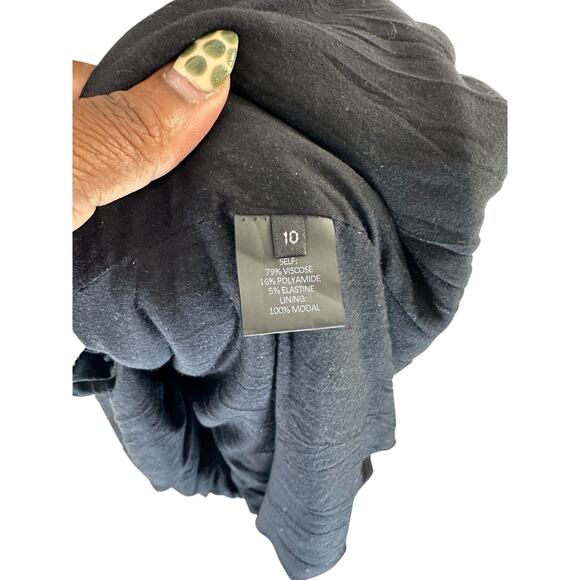 Yigal Azroul Gray Black Dressy Emo Goth Vamp Velvet Sleeveless Dress Size 10 - Picture 2 of 13